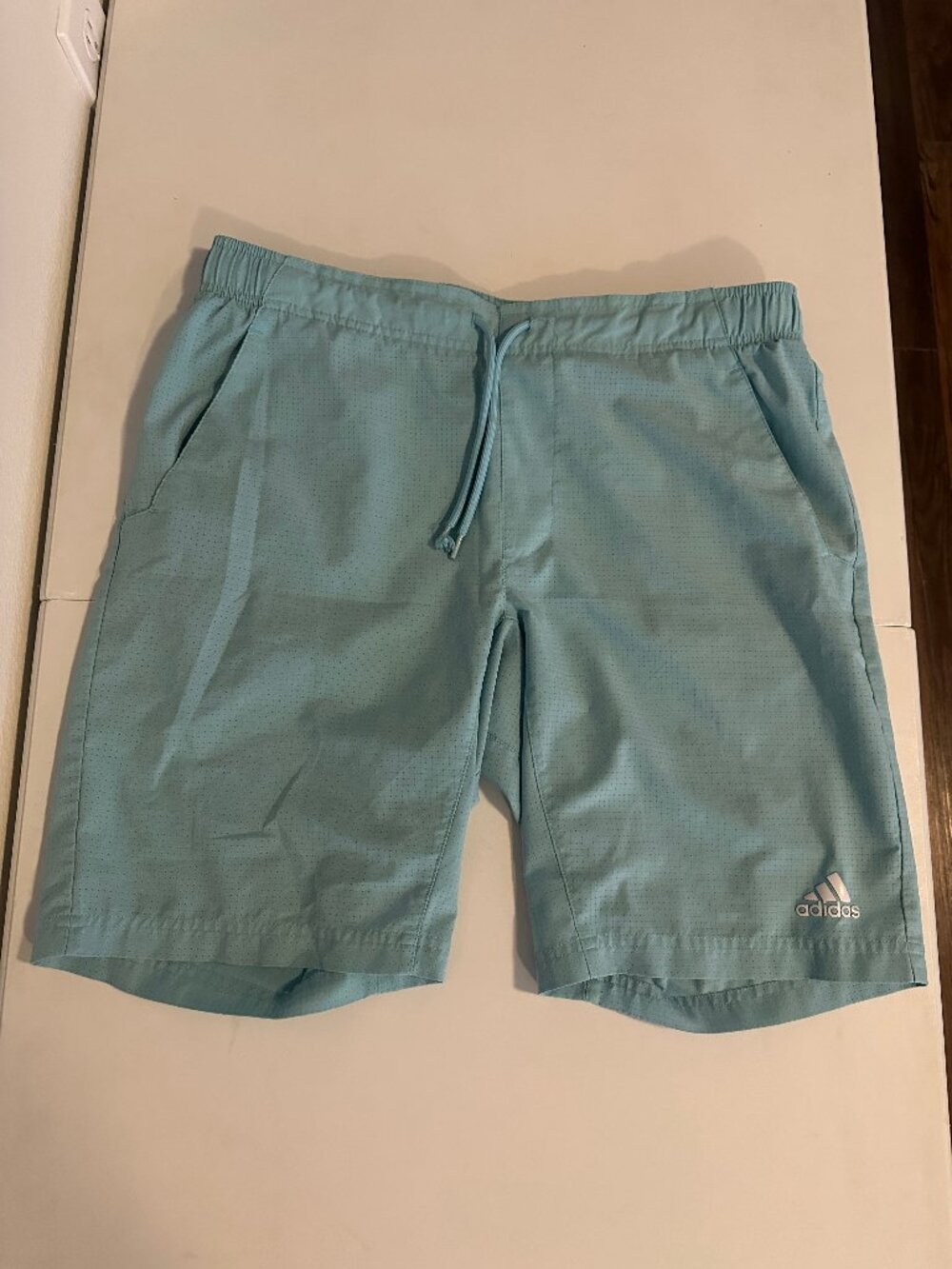 Adidas Golf Aqua Blue Performance Shorts Men's Medium Excellent